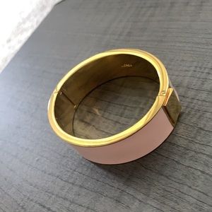 J. Crew enameled cuff bracelet light pink